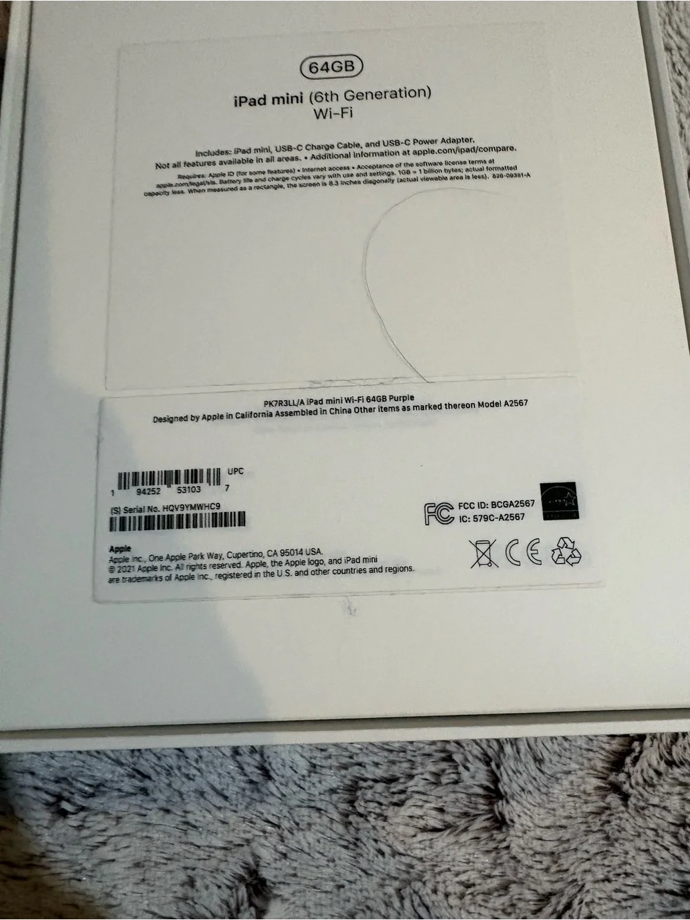 Apple iPad Mini Box - ONLY the box